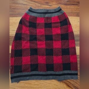 Red and Black Checkered Dog Shirt